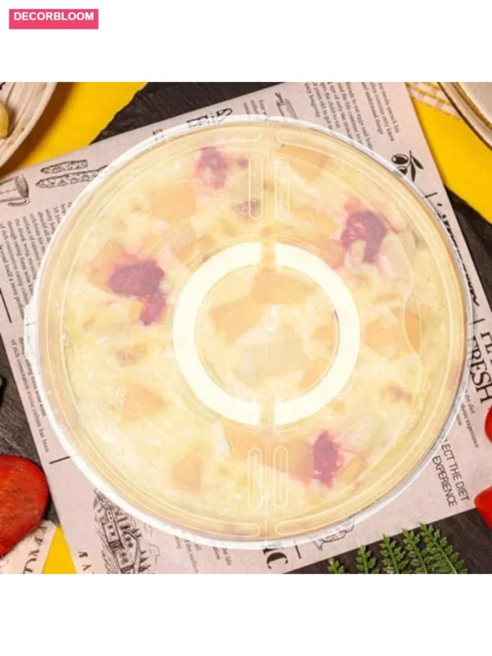Clear Pie Container with Lid and Handle, 11.5